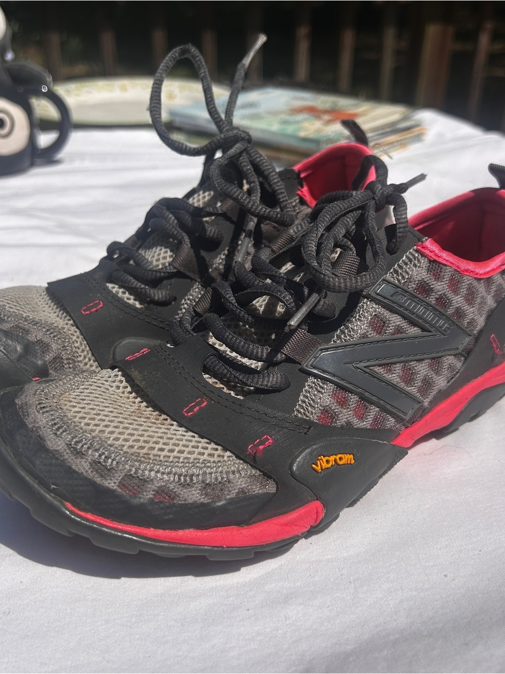New Balance Grey and Pink Athletic Shoes